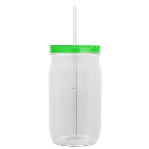 Garyline® Tritan® Mason Jar with Lid and Straw - 27 oz.