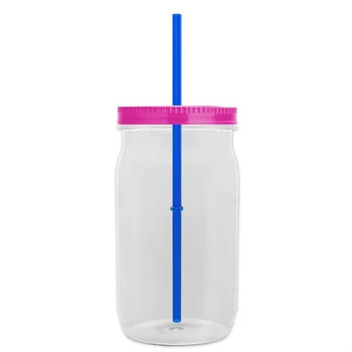 Garyline® Tritan® Mason Jar with Lid and Straw - 27 oz.