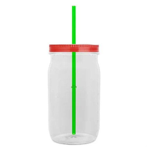Garyline® Tritan® Mason Jar with Lid and Straw - 27 oz.