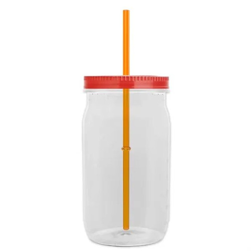 Garyline® Tritan® Mason Jar with Lid and Straw - 27 oz.