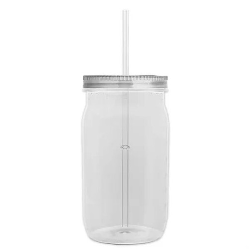 Garyline® Tritan® Mason Jar with Lid and Straw - 27 oz.