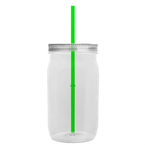 Garyline® Tritan® Mason Jar with Lid and Straw - 27 oz.