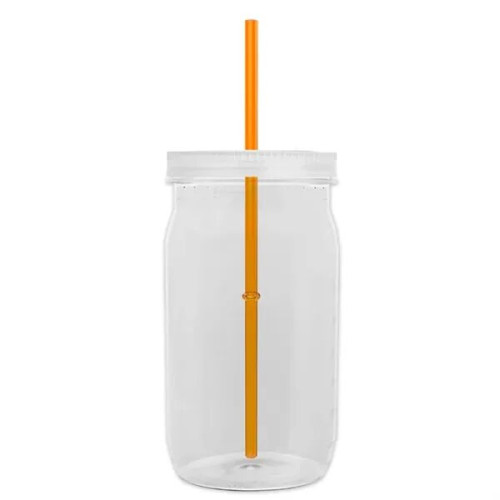 Garyline® Tritan® Mason Jar with Lid and Straw - 27 oz.