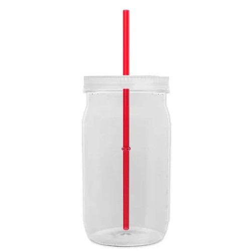 Garyline® Tritan® Mason Jar with Lid and Straw - 27 oz.