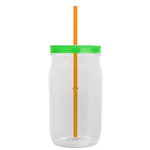 Garyline® Tritan® Mason Jar with Lid and Straw - 27 oz.