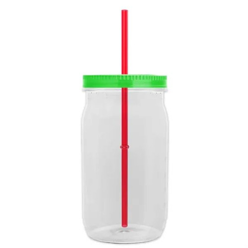 Garyline® Tritan® Mason Jar with Lid and Straw - 27 oz.