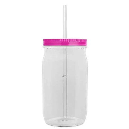 Garyline® Tritan® Mason Jar with Lid and Straw - 27 oz.