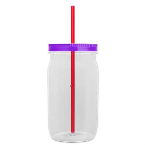 Garyline® Tritan® Mason Jar with Lid and Straw - 27 oz.