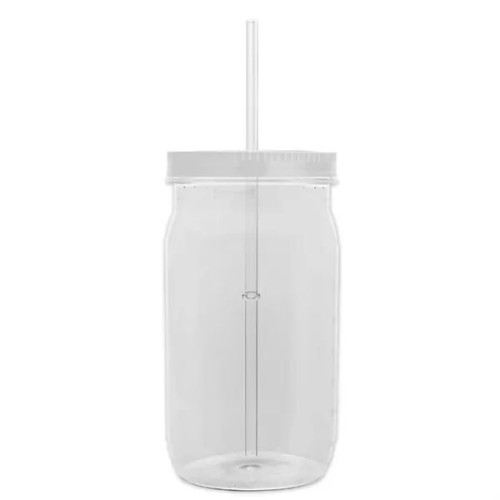 Garyline® Tritan® Mason Jar with Lid and Straw - 27 oz.