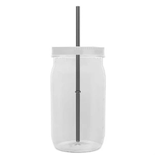 Garyline® Tritan® Mason Jar with Lid and Straw - 27 oz.