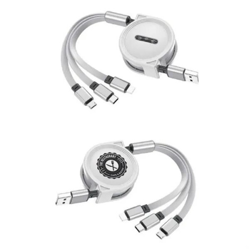 3-in-1 Retractable Cable for iPhone and Samsung