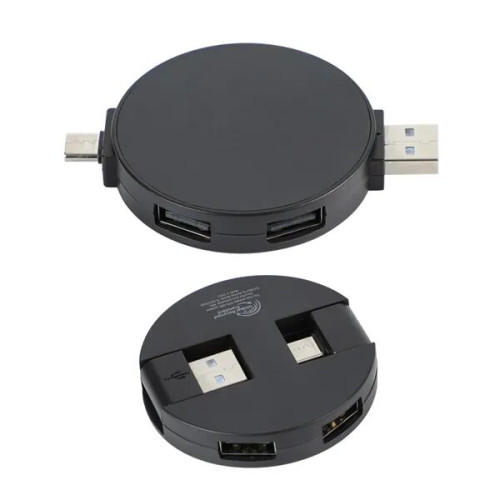 Quad 4-Port USB-C & USB-A Hub with Recycled ABS Case