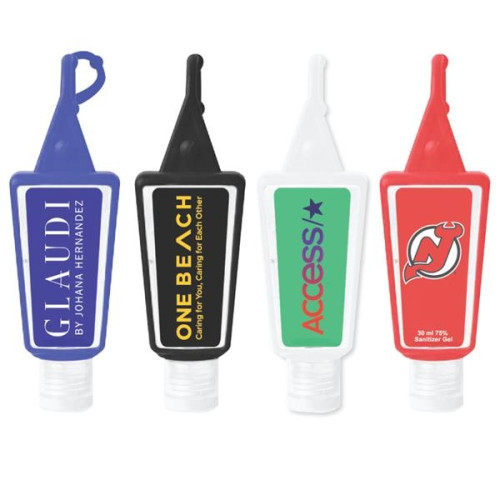 Clearance! 1 oz. 75% Hand Sanitizer Gel w/Silicon Hook Loop
