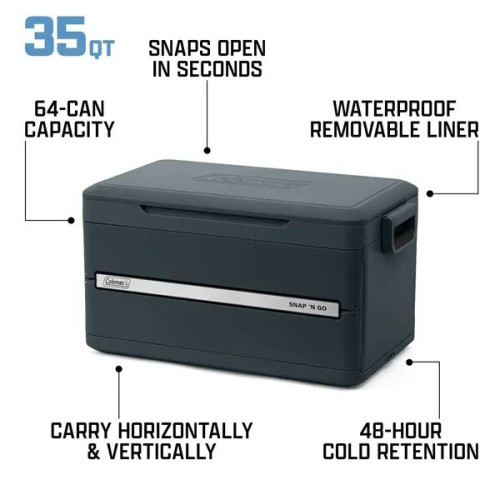 Coleman® Snap 'N Go™ Collapsible 35-Quart Hard-Sided Cooler