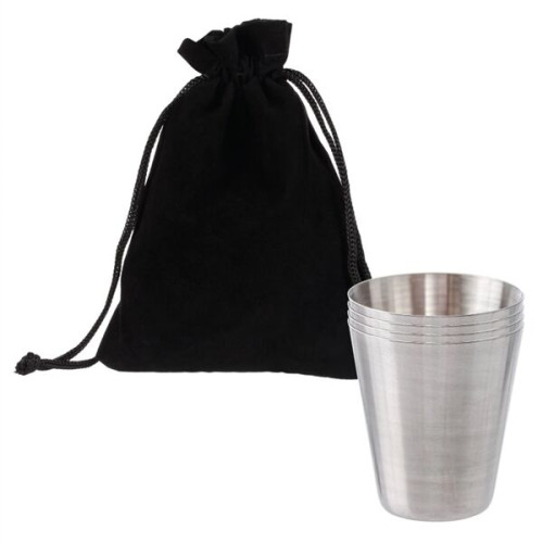 4 pack 1 oz. Stainless Steel Shot Glass Cups