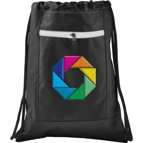 Zippered Ripstop Drawstring Bag