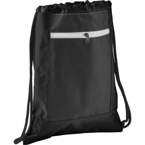 Zippered Ripstop Drawstring Bag