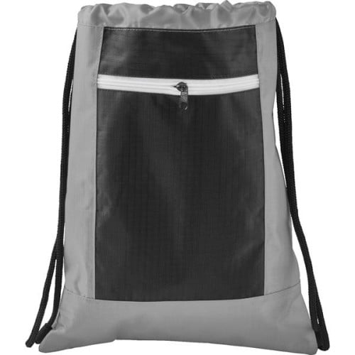 Zippered Ripstop Drawstring Bag