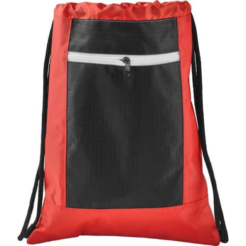 Zippered Ripstop Drawstring Bag