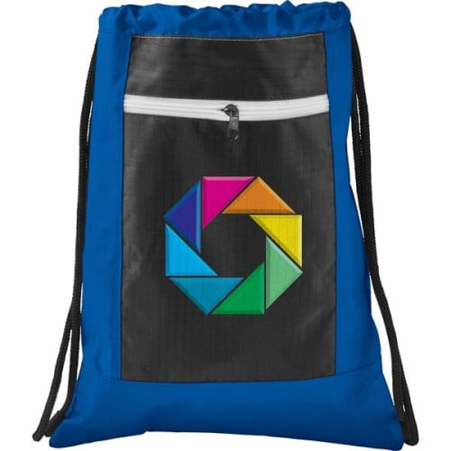 Zippered Ripstop Drawstring Bag