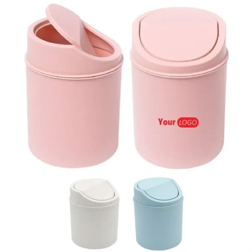 Desk Plastci Trash Can Mini Garbage Bin with Lid
