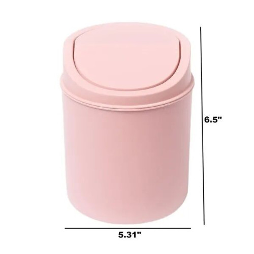 Desk Plastci Trash Can Mini Garbage Bin with Lid