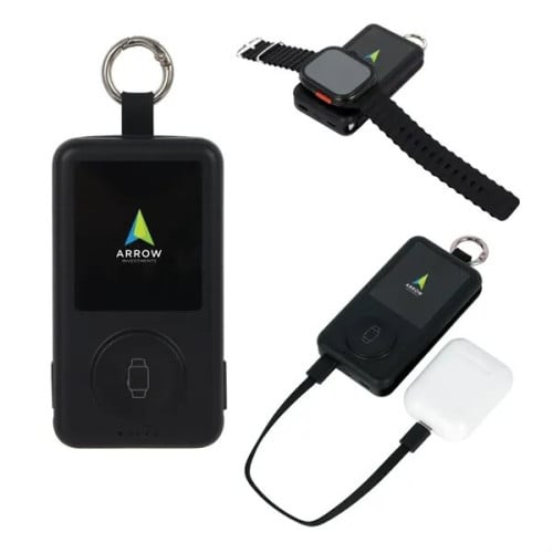 Charter 6200mAh Light Up Power Bank with Watch Charger & Key