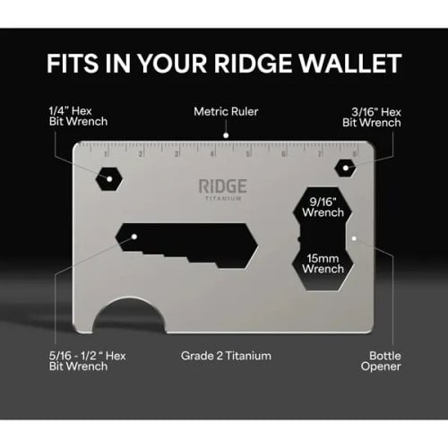 RIDGE® Titanium Multi Tool Slim Card