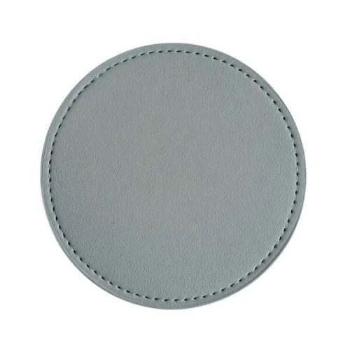 4" PU Leather Coaster Heat Resistant Custom Desk Pad