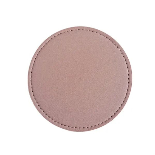 4" PU Leather Coaster Heat Resistant Custom Desk Pad