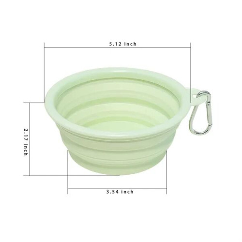 12oz Macaron Collapsible Pet Bowl TPE with Clip