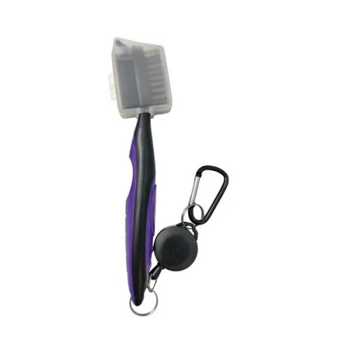 Retractable Golf Brush Dual Head Groove Cleaner