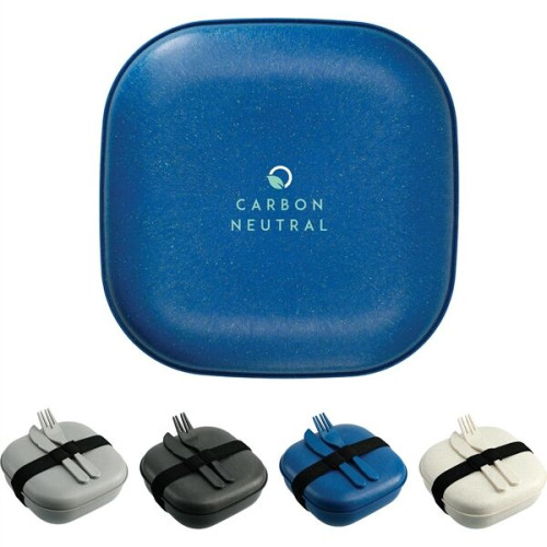 Wheat Straw Food Storage with Utensils