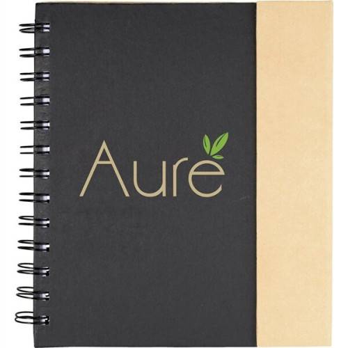 6.5" x 7" Lock-it Spiral Notebook w/Pen