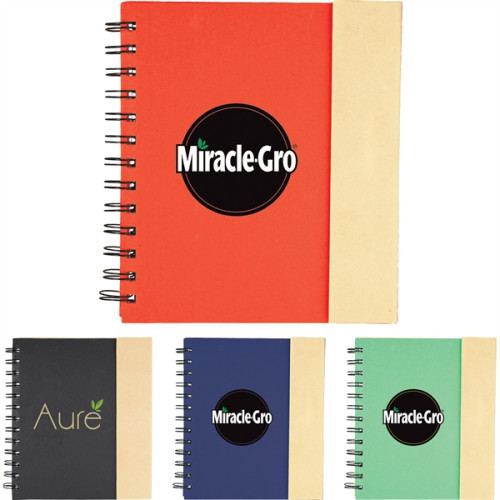 6.5" x 7" Lock-it Spiral Notebook w/Pen