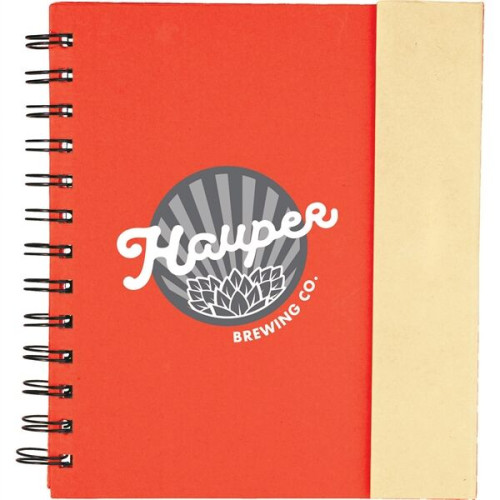 6.5" x 7" Lock-it Spiral Notebook w/Pen