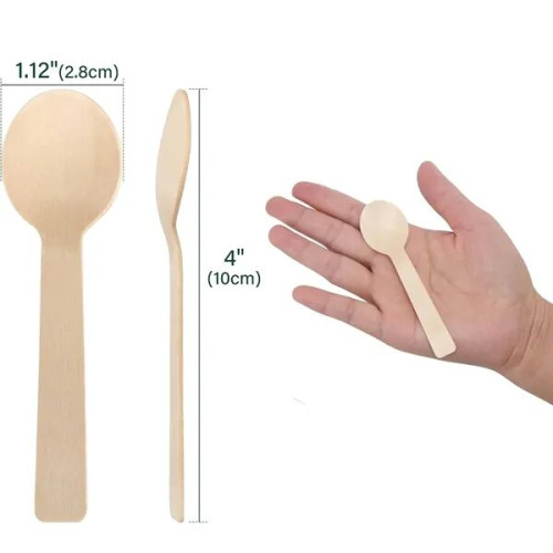 Rounded Wooden Ice Cream Spoons