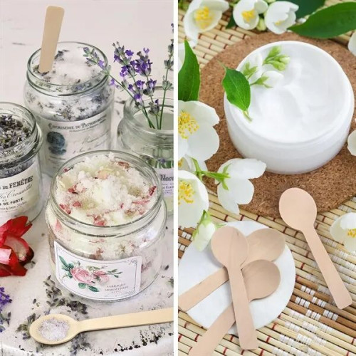 Rounded Wooden Ice Cream Spoons