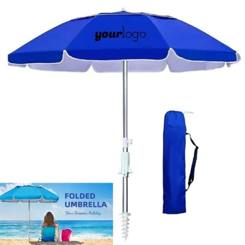 Portable Folding Beach & Patio Parasol with Tilt Design