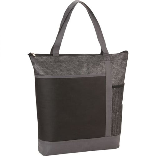 Chrome Non-Woven Zipper Convention Tote