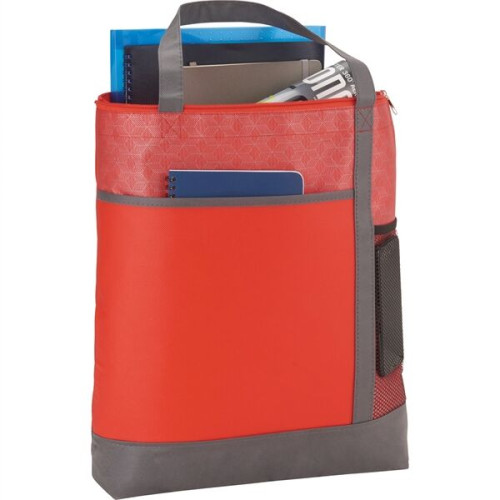 Chrome Non-Woven Zipper Convention Tote