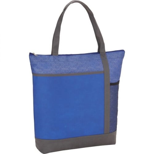 Chrome Non-Woven Zipper Convention Tote