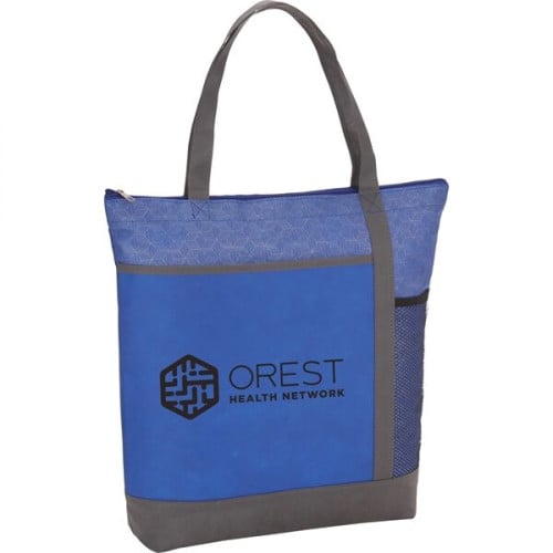 Chrome Non-Woven Zipper Convention Tote