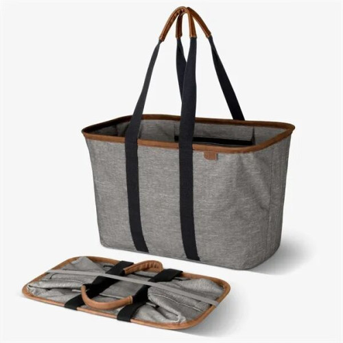 CleverMade® Premium Eco Foldaway Collapsible LUXE Tote Bag