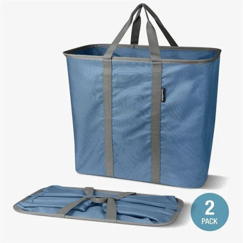 CleverMade® 2-PACK Structured Collapsible Laundry Caddy Bag