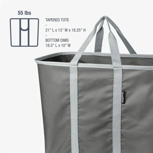 CleverMade® 2-PACK Structured Collapsible Laundry Caddy Bag