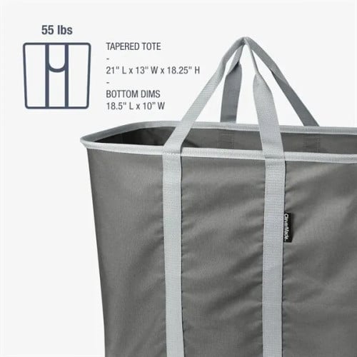 CleverMade® 2-PACK Structured Collapsible Laundry Caddy Bag
