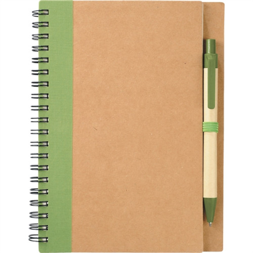5" x 7" Eco Spiral Notebook with Pen