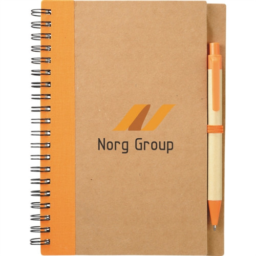 5" x 7" Eco Spiral Notebook with Pen