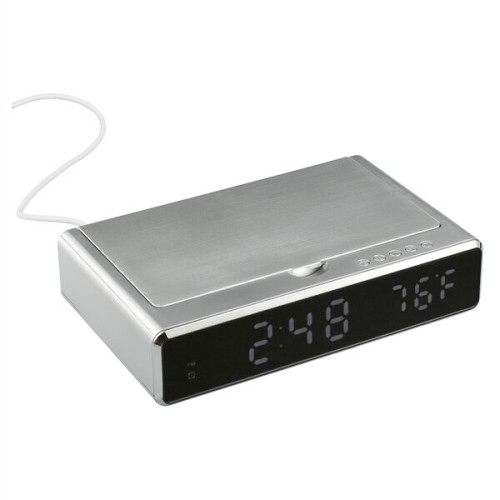 UV Sanitizer Desk Clock with Wireless Charging